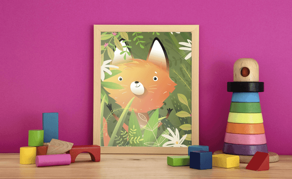 Forest Fox Explorer - Framed Wall Art