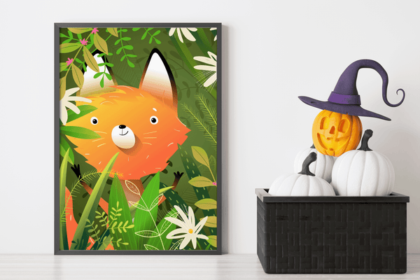 Forest Fox Explorer - Framed Wall Art