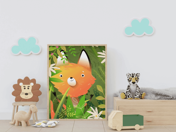 Forest Fox Explorer - Framed Wall Art