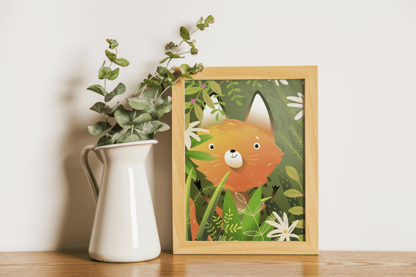 Forest Fox Explorer - Framed Wall Art