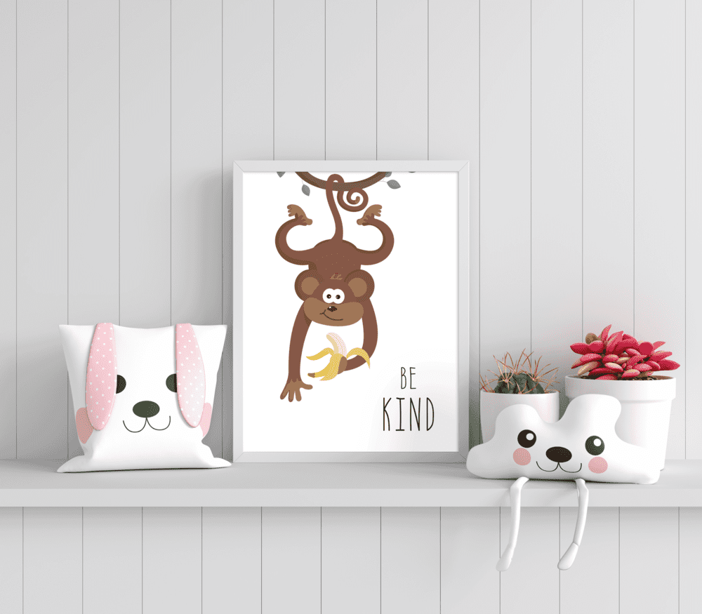 Gentle Jungle Buddy - Framed Wall Art