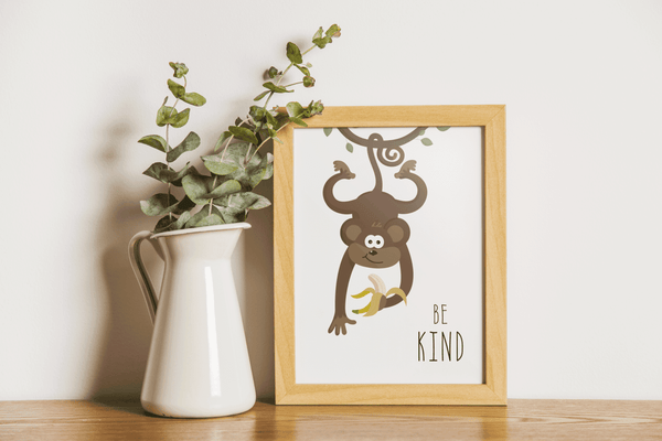Gentle Jungle Buddy - Framed Wall Art