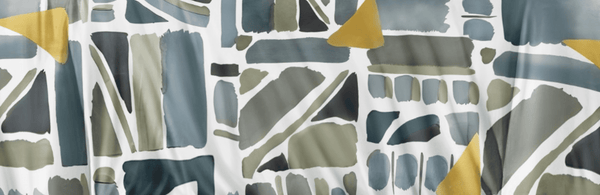 Geometric Green and Yellow Bedsheet