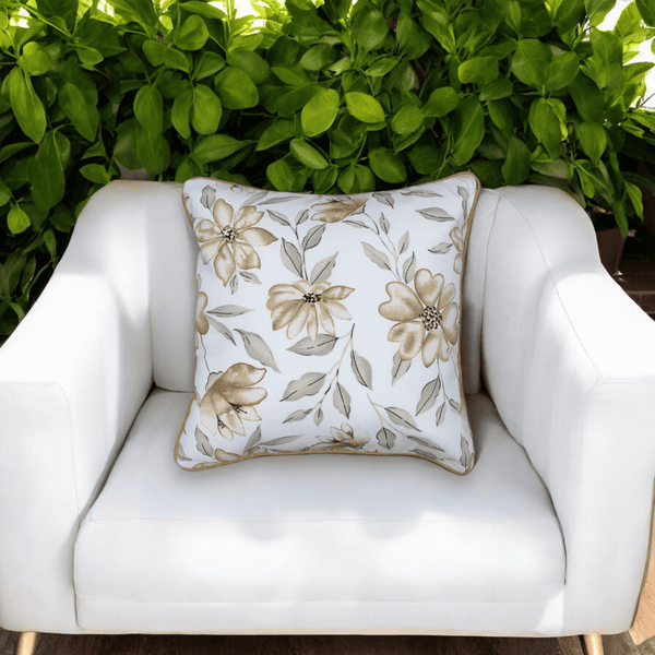 Golden Bloom Cushion Cover