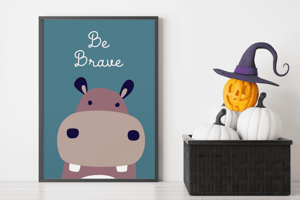 Hippo Courage - Framed Wall Art
