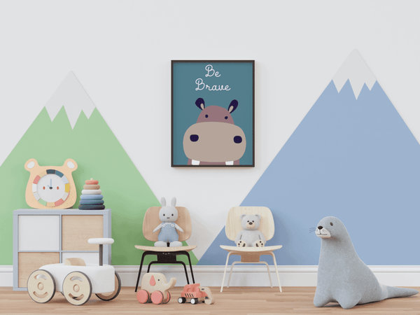 Hippo Courage - Framed Wall Art