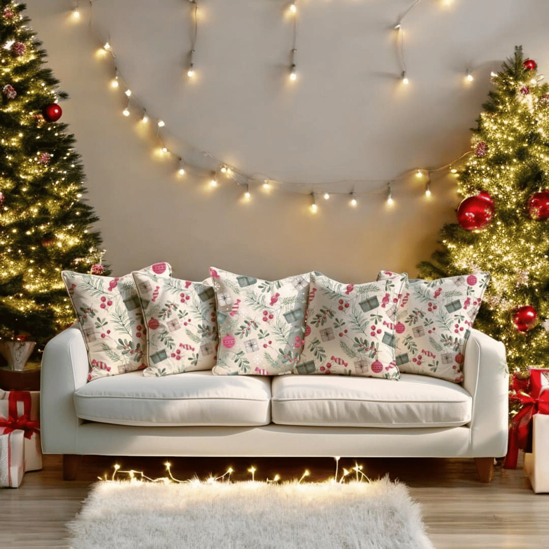 Holiday Gift Velvet Chirstmas Cushion Cover