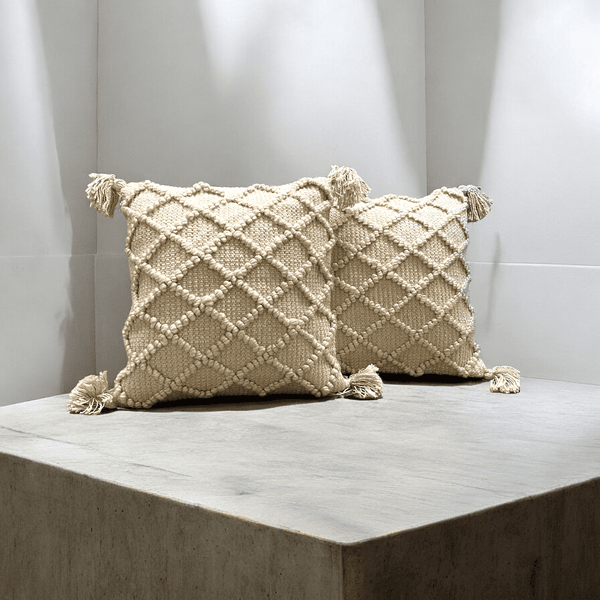 Ivory Diamond Luxe Tufted Cushion Cover