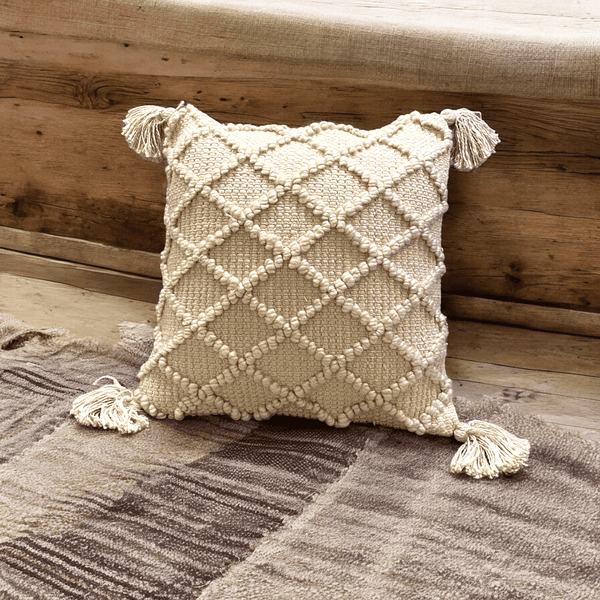 Ivory Diamond Luxe Tufted Cushion Cover