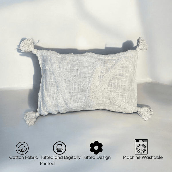 Ivory Dream Tufted Cushion Cover- Set of 5