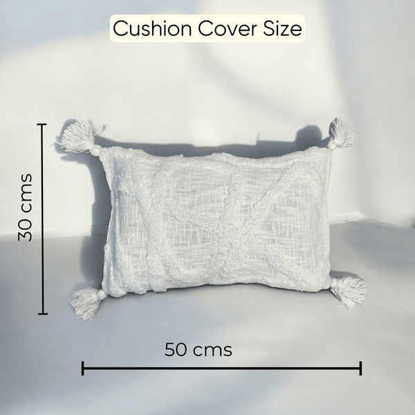 Ivory Dream Tufted Cushion Cover- Set of 5