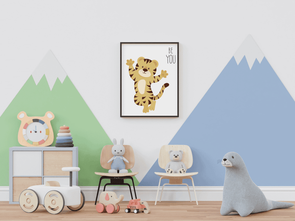 Joyful Tiger - Be You Framed Wall Art