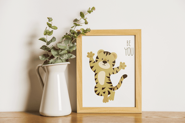 Joyful Tiger - Be You Framed Wall Art