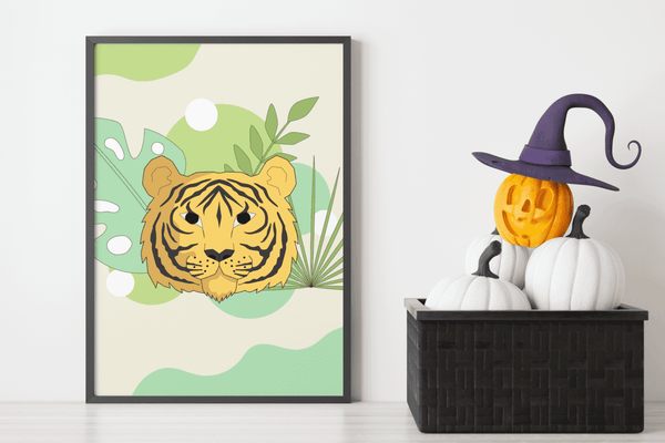 Jungle Majesty Tiger - Framed Wall Art