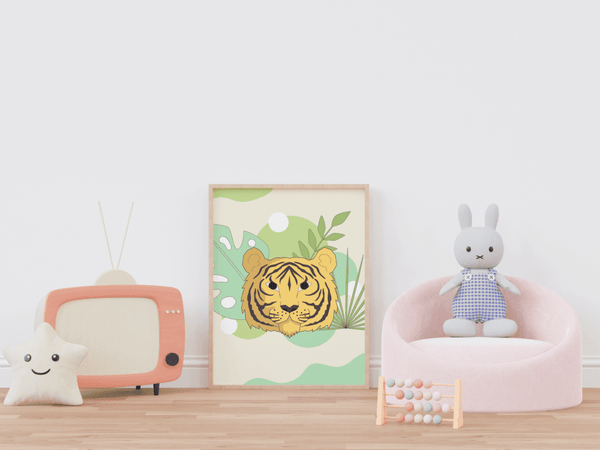 Jungle Majesty Tiger - Framed Wall Art