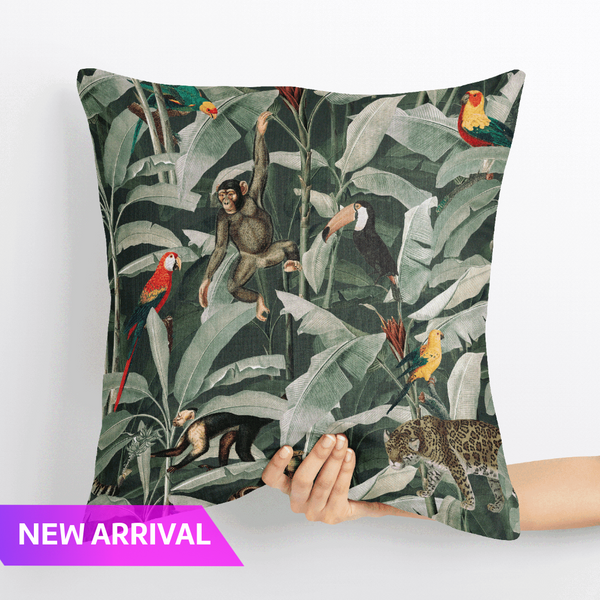 Jungle Rhapsody Velvet Cushion Cover