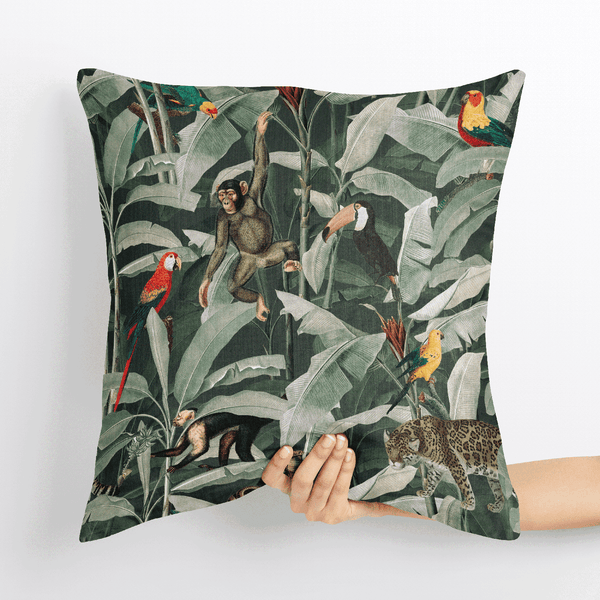 Jungle Rhapsody Velvet Cushion Cover
