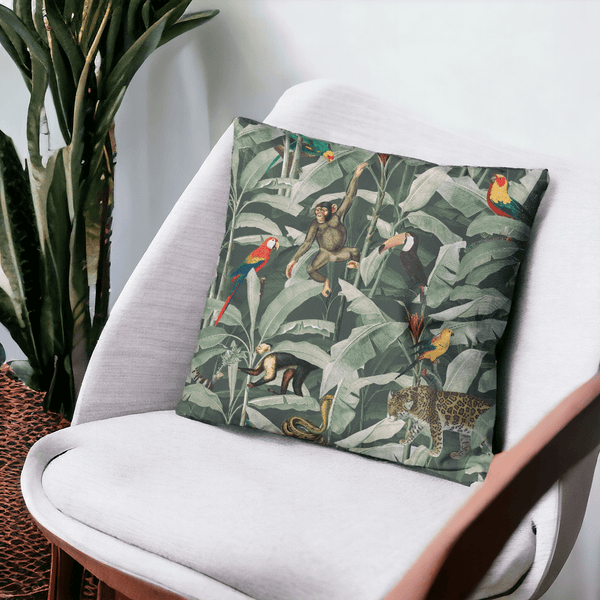Jungle Rhapsody Velvet Cushion Cover