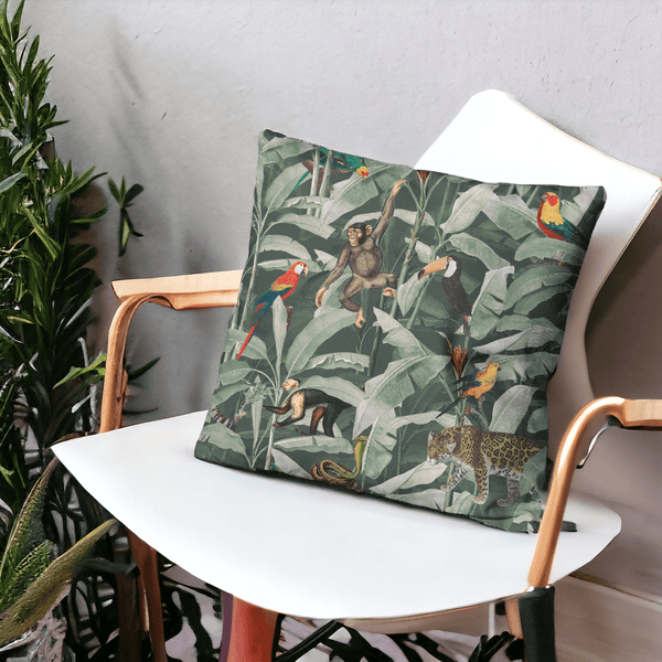 Jungle Rhapsody Velvet Cushion Cover