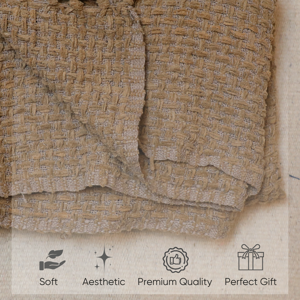 Khaki - Premium Chenille Sofa Throw