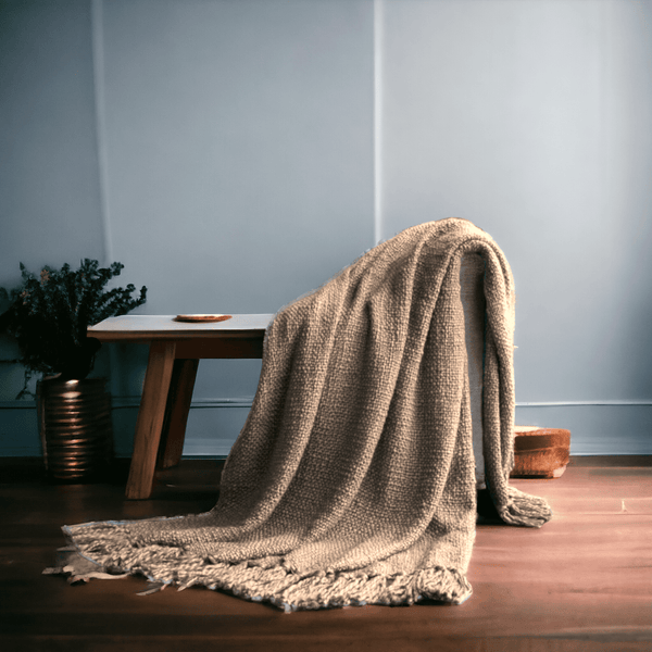 Khaki - Premium Chenille Sofa Throw