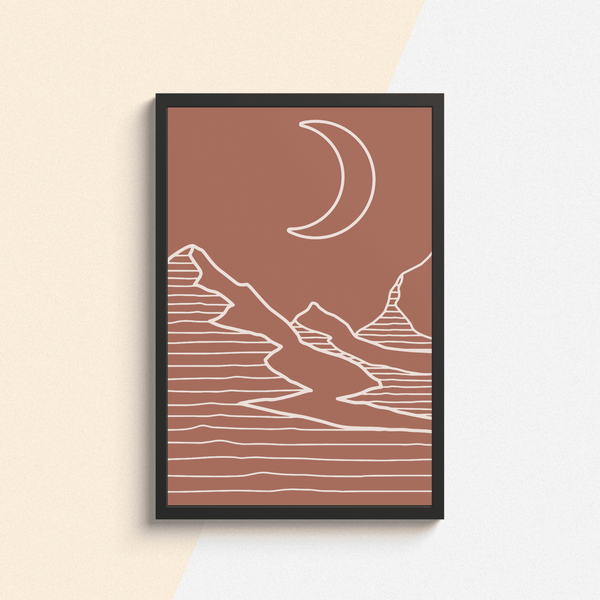 Lunar Dunes Framed Artwork