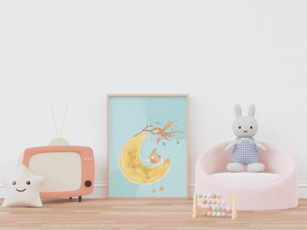 Lunar Slumber - Framed Wall Art