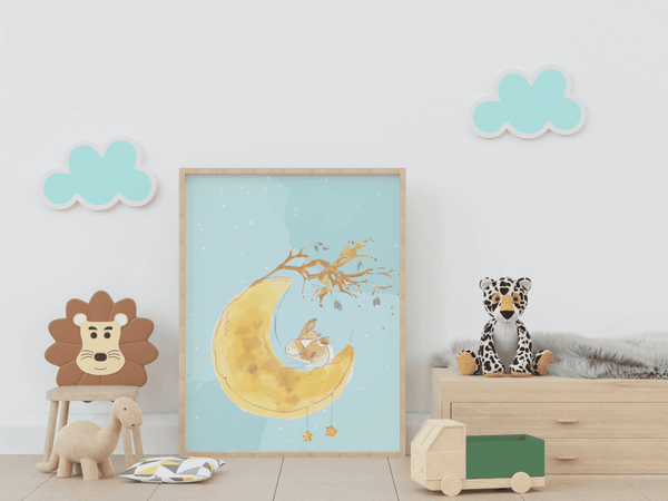 Lunar Slumber - Framed Wall Art