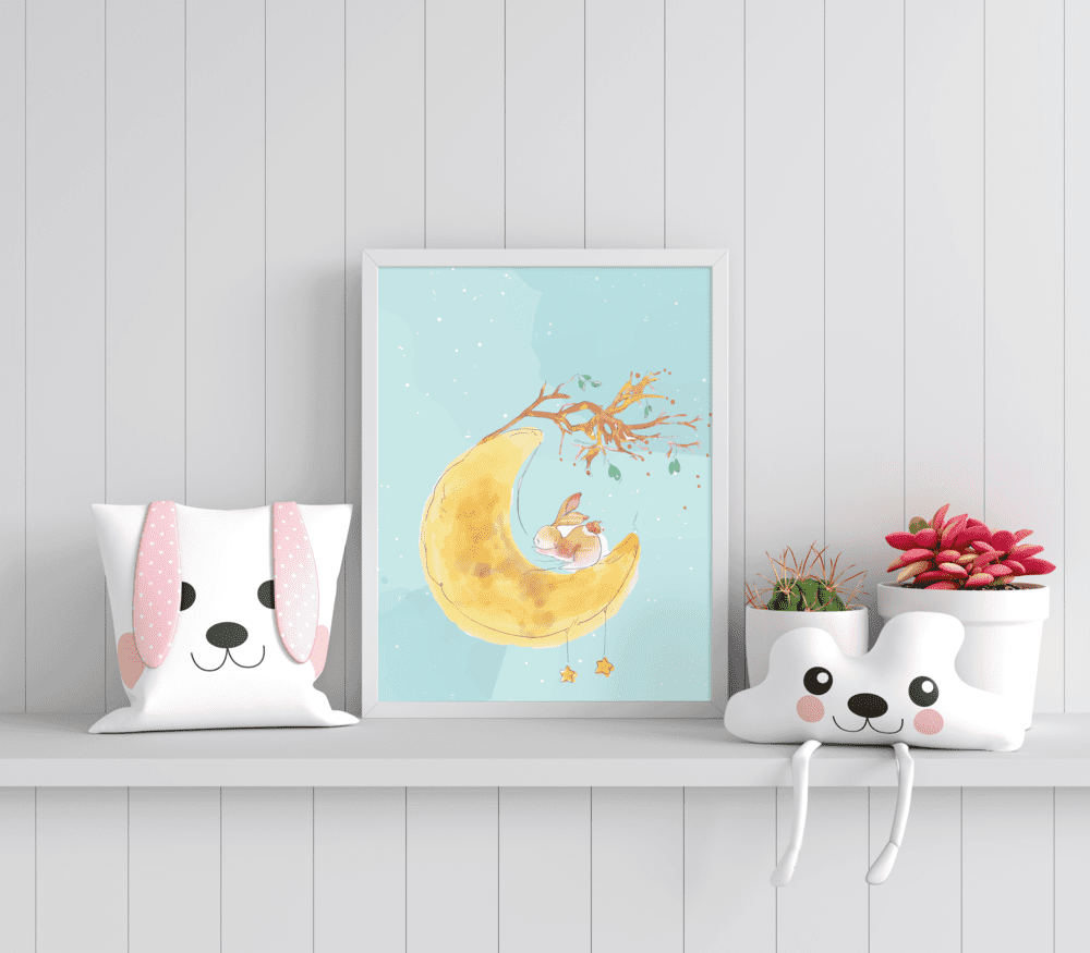 Lunar Slumber - Framed Wall Art