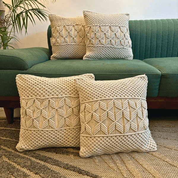 Macrame Knotwork Tufted Cushion Cover
