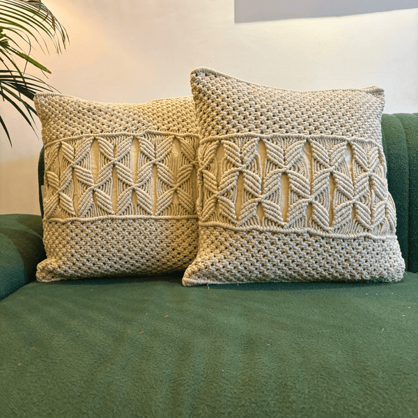 Macrame Knotwork Tufted Cushion Cover