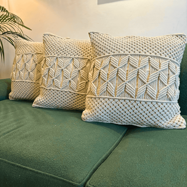 Macrame Knotwork Tufted Cushion Cover