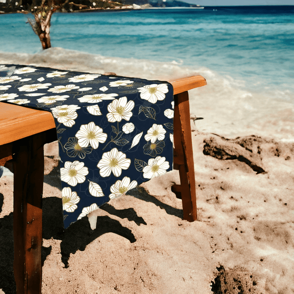 Midnight Blossom Table Runner - Lushlyf's Botanica Collection