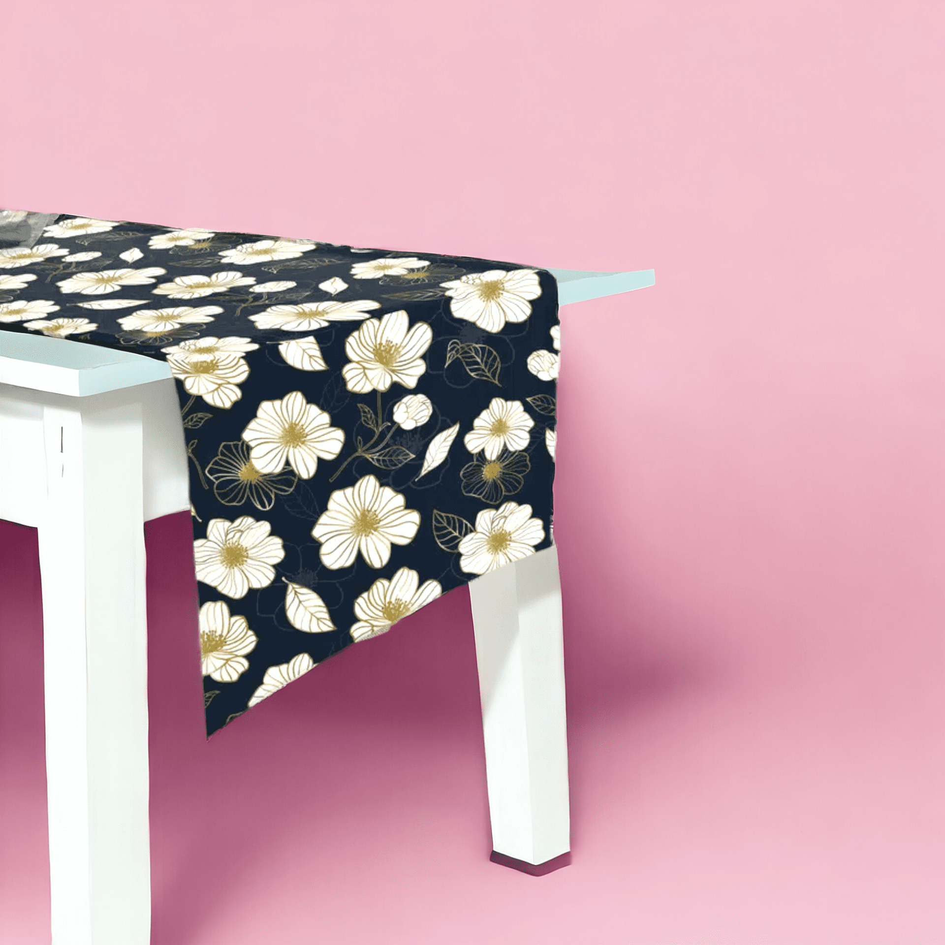 Midnight Blossom Table Runner - Lushlyf's Botanica Collection