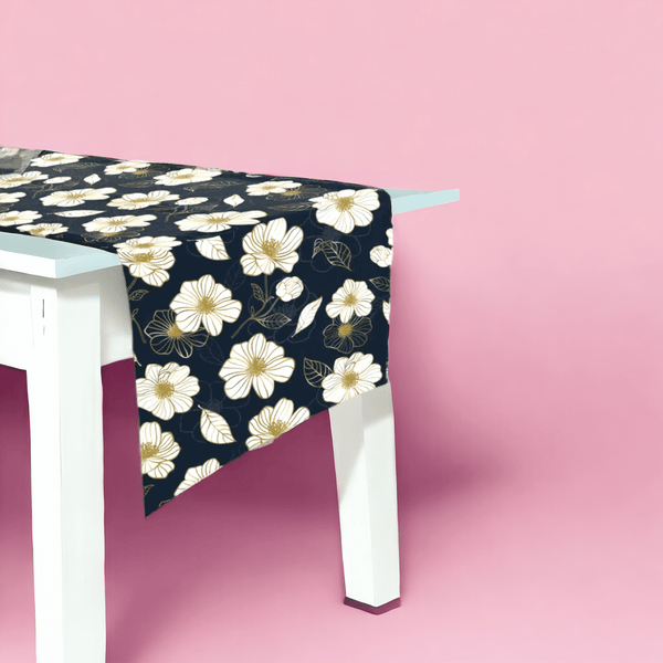 Midnight Blossom Table Runner - Lushlyf's Botanica Collection