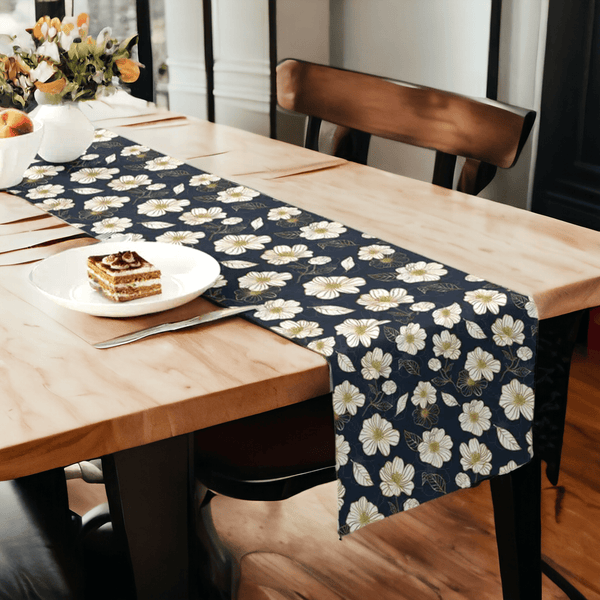 Midnight Blossom Table Runner - Lushlyf's Botanica Collection