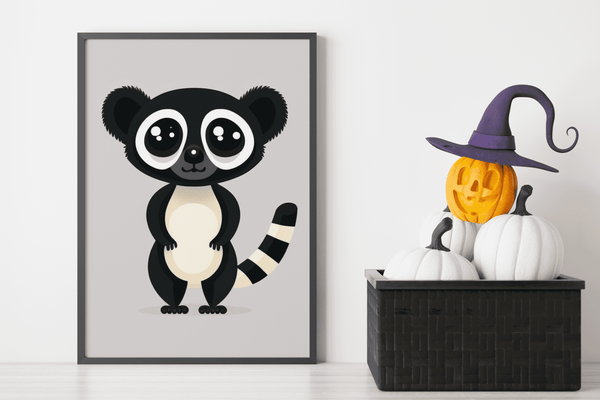Midnight Lemur - Framed Wall Art