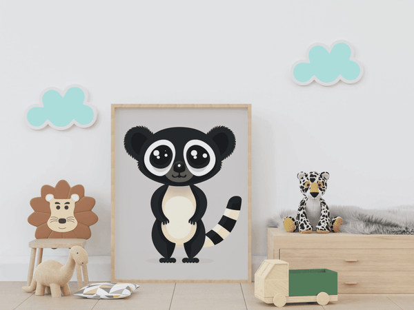 Midnight Lemur - Framed Wall Art