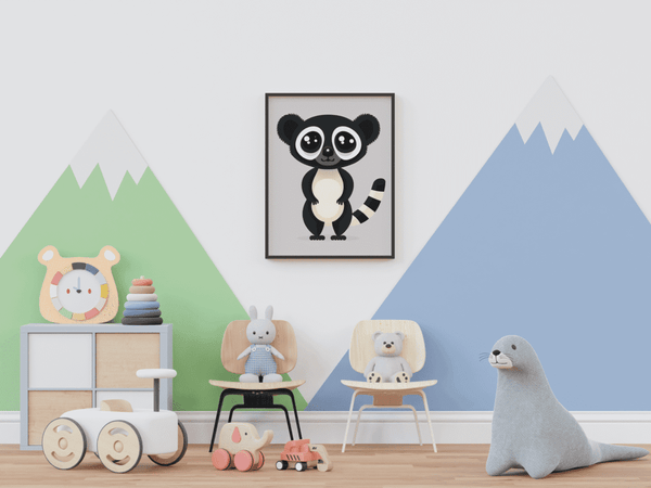 Midnight Lemur - Framed Wall Art