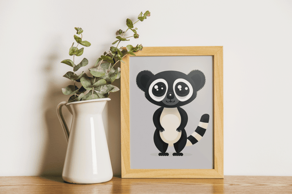 Midnight Lemur - Framed Wall Art