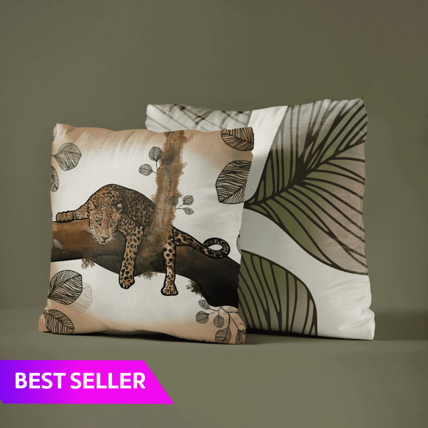 Mighty Stare of Jaguar X Leafy Veins | Set of 2