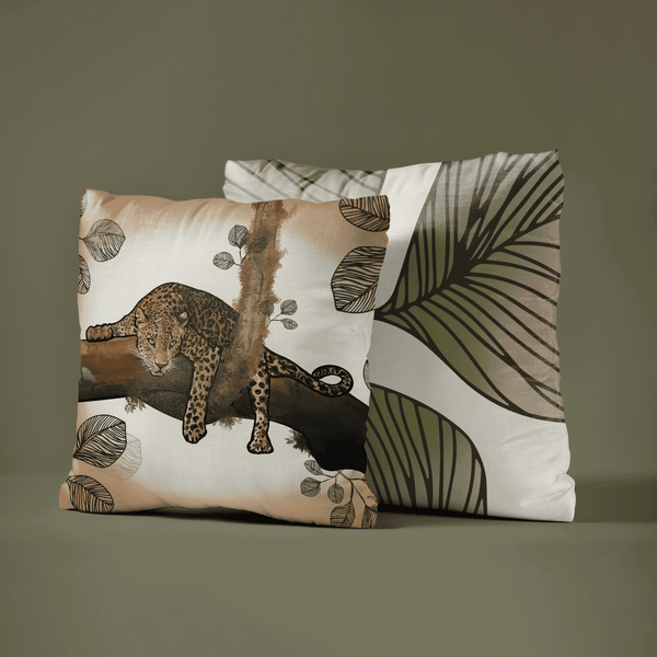 Mighty Stare of Jaguar X Leafy Veins | Set of 2