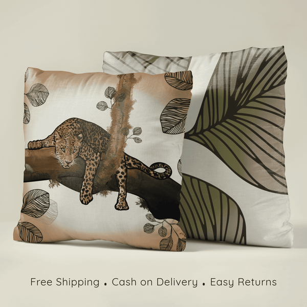 Mighty Stare of Jaguar X Leafy Veins | Set of 2