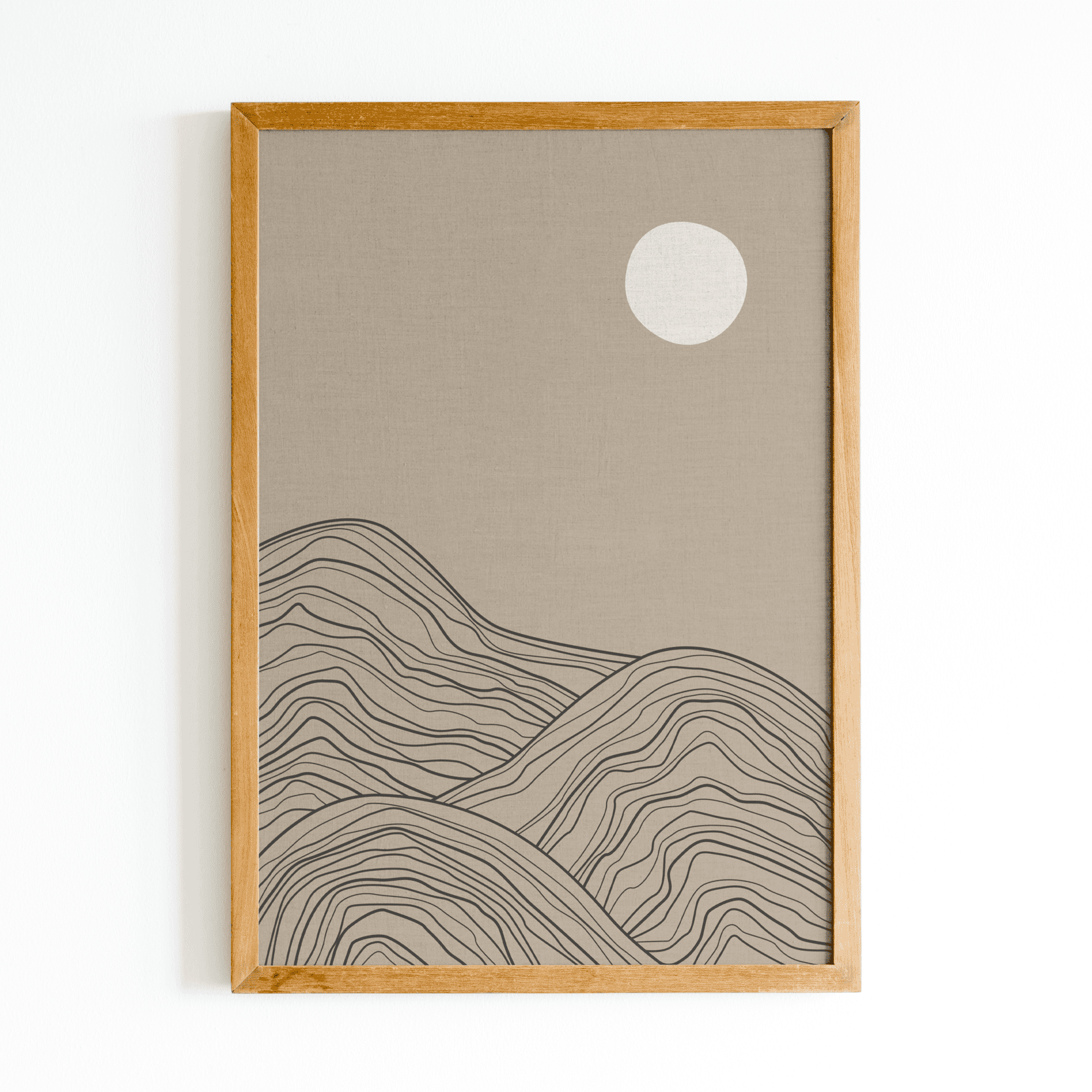 Moonlit Contours Framed Artwork