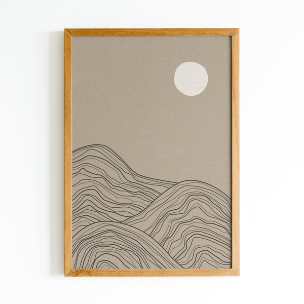 Moonlit Contours Framed Artwork