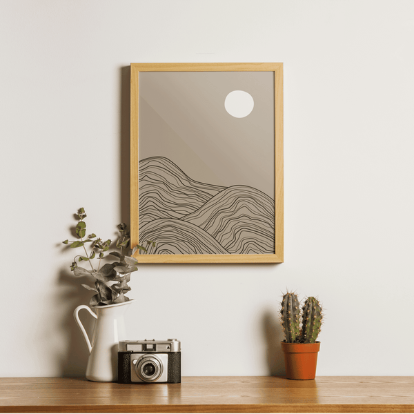 Moonlit Contours Framed Artwork