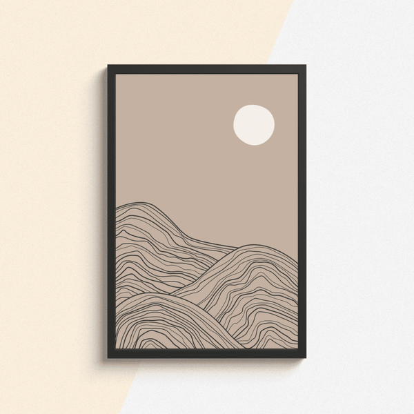 Moonlit Contours Framed Artwork