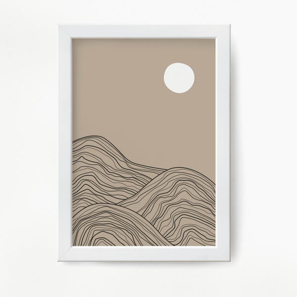 Moonlit Contours Framed Artwork