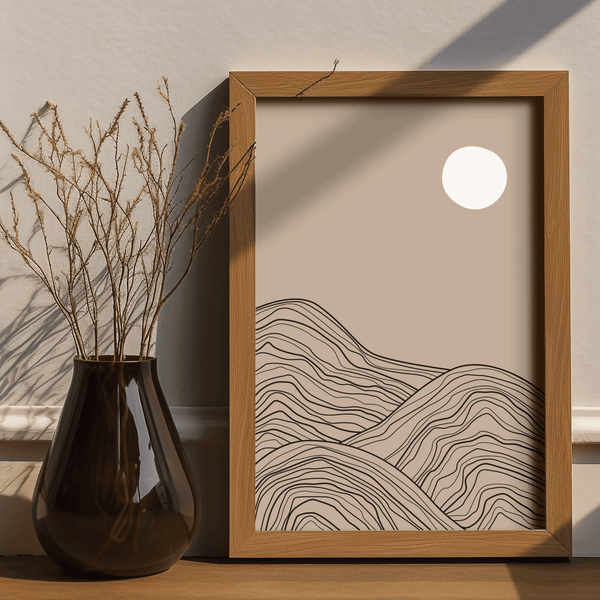 Moonlit Contours Framed Artwork
