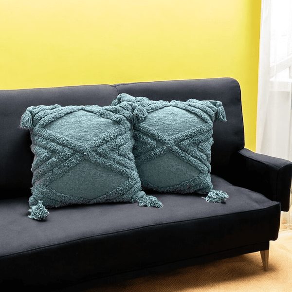 Ocean Breeze Tufted Cushion Cover